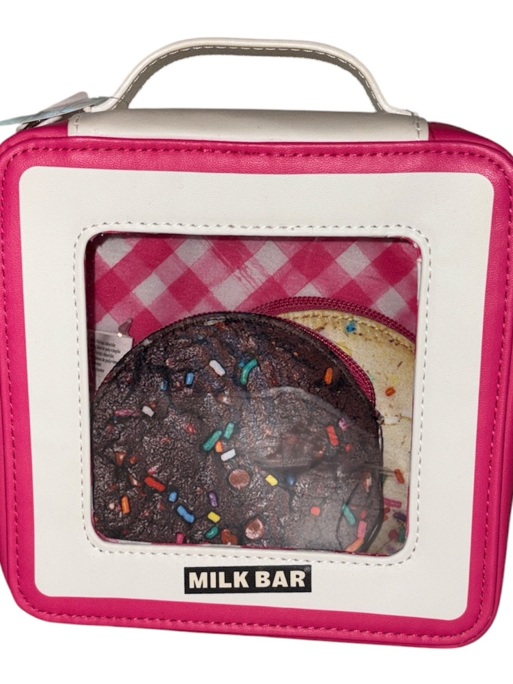 Bath & Body Works Milk Bar Collab Cookie Tote Bag 2 coin purses in bag NWT